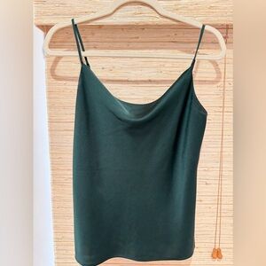 Deep green Ann Taylor Loft tank cowl neck